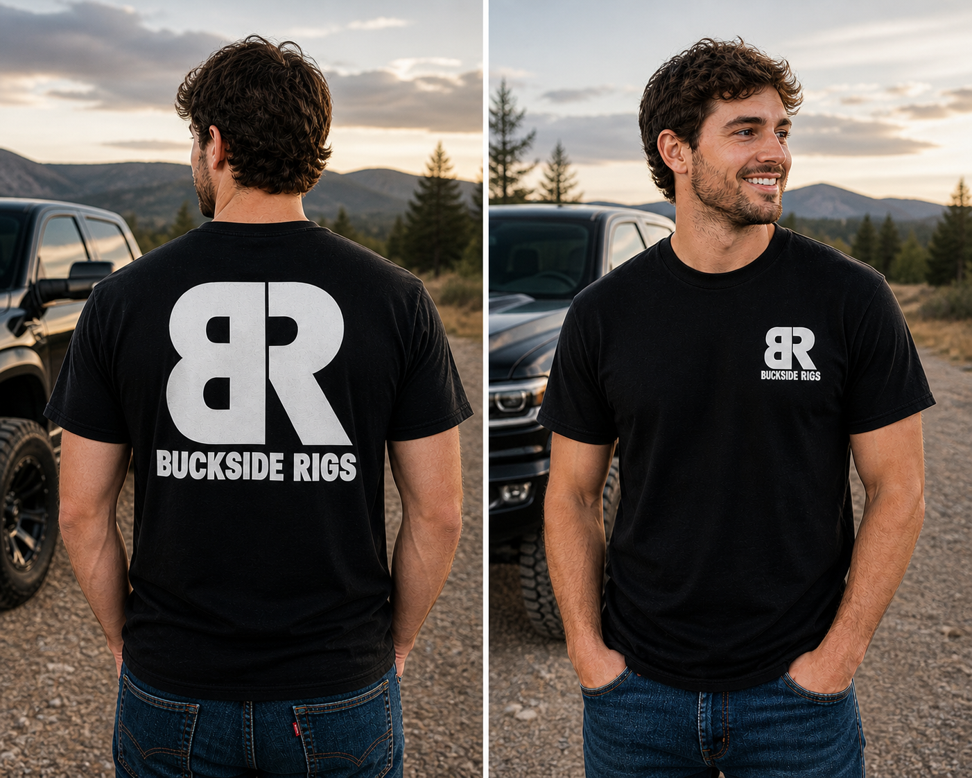 Buckside Rigs Block Logo Tee